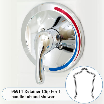 4 Pieces 96914 Retainer Clip Compatible with 1222 Faucet Value, Cartridge Removal Tool for One-Handle Tub Shower Faucet Cartridge Replacement.
