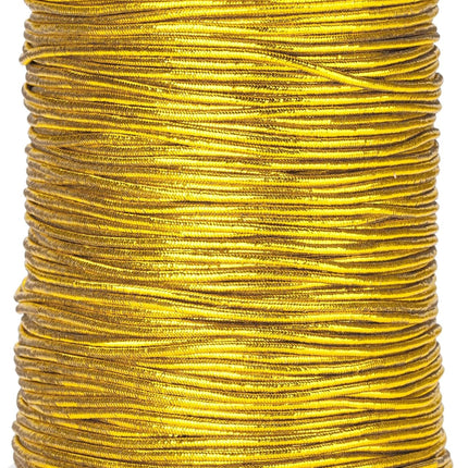 110 Yards Gold Elastic Cord - 1MM Metallic Tinsel String, Jewelry Braided Thread Stretch Gift Wrapping Cords for Bracelet Making, DIY Crafts, Christmas Decor.