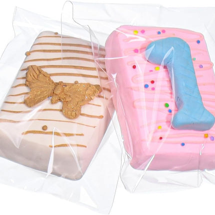 100pcs 4x6Inches Clear Cakesicle Bags Cookies Rice KrispieTreat Bags Individually Wrapped Treat Packaging for Soap Browine Chocolate Truffle Candy Gift Wedding Birthday Party Favors.
