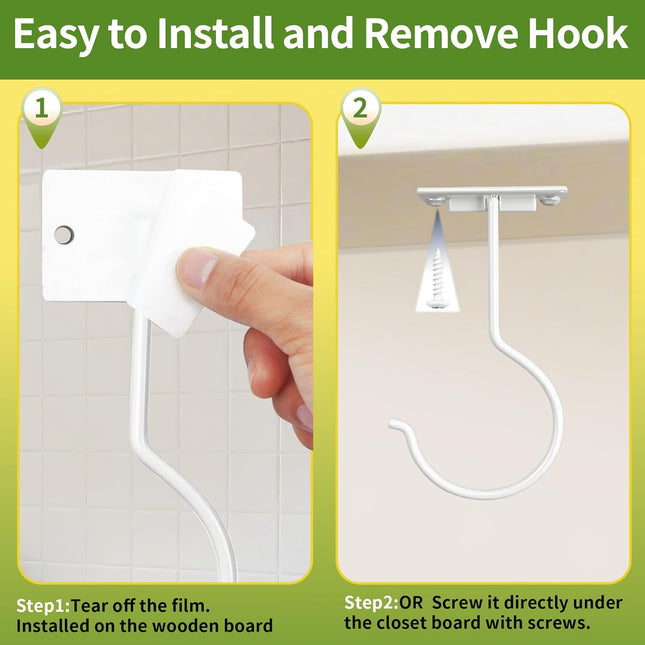 1Pcs White Self-Adhesive Banana Hook, Grape Hook, Kitchen Fruit Hooks, Banana Hanger, Keep Bananas Fresh Under The Cabinet, with Magnetic Absorption Storage Perfect Design.