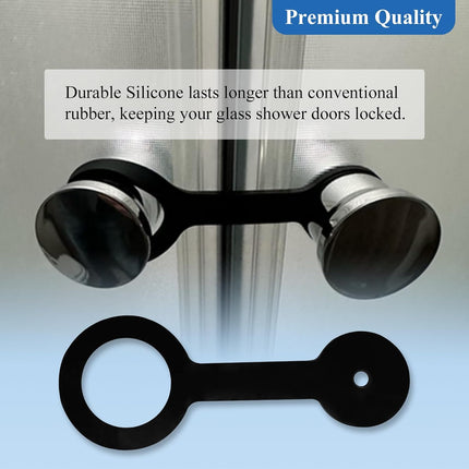 2 Pcs RV Shower Door Latch Strap, Silicone, Black, Fits Most Shower Doors for RV/Camper/Motorhome/Third Wheel, Compatible with Forest River #F100158276 and Jayco #0273349.