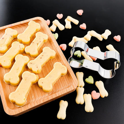 Dog treats Cutters Set 6 Pieces Dog Cookie Cutter sets Different Sizes Mini Small Medium Big Cut Out for Homemade Treats and Baking.