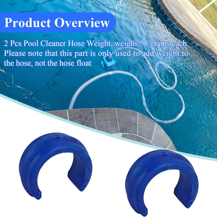 2 Pcs Pool Cleaner Hose Weight, Fit for Zodiac Baracuda W83247 X70105 Model G2 G3 G4, Pentair Kreepy Krauly Hose Weight K12054 K12454, Pentari Shark, Hayward Navigator Pool Vac,Polaris ATV.