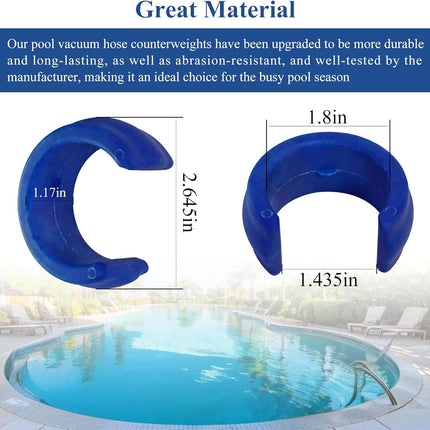 2 Pcs Pool Cleaner Hose Weight, Fit for Zodiac Baracuda W83247 X70105 Model G2 G3 G4, Pentair Kreepy Krauly Hose Weight K12054 K12454, Pentari Shark, Hayward Navigator Pool Vac,Polaris ATV.