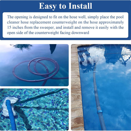 2 Pcs Pool Cleaner Hose Weight, Fit for Zodiac Baracuda W83247 X70105 Model G2 G3 G4, Pentair Kreepy Krauly Hose Weight K12054 K12454, Pentari Shark, Hayward Navigator Pool Vac,Polaris ATV.