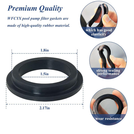 4 Pcs 11412 Pool L-Shape O-Ring Gasket Replacement for Intex Sand Filter Pump Motor, Replaces Pool Pump Parts 11412.