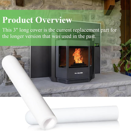 812-1322, 812-4920 Thermocouple Ceramic Protection Tube Cover Fit for QuadraFire Pellet Stove, Compatible with Thermocouple 812-0210, Fits Quadra-Fire 800, 1000, 1100i, 1200, 1200i Pellet Stoves.