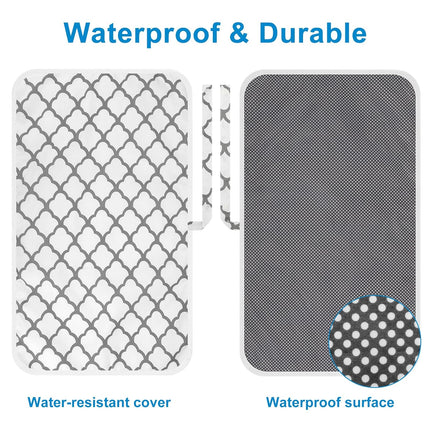 Portable Diaper Changing Pad, Waterproof Foldable Baby Changing Mat for Travel, Baby Essentials Shower Registry Gifts.