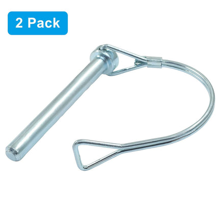 2 Pack Trailer Coupler Pin, Zinc Plated Carbon Steel Locking Pin, 5/16" x 2.75" Medium Hitch Pin for Trailers/Garden.