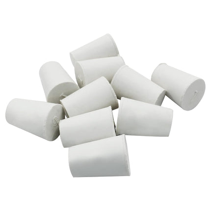 10 Pcs White Solid Rubber Stoppers 1# Tapered Lab Bungs Solid Rubber Stoppers Tapered Lab Seal Rubber Stoppers.