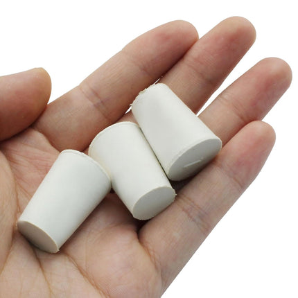 10 Pcs White Solid Rubber Stoppers 1# Tapered Lab Bungs Solid Rubber Stoppers Tapered Lab Seal Rubber Stoppers.