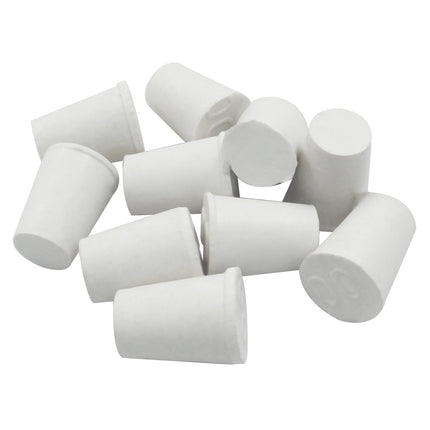 10 Pcs White Solid Rubber Stoppers 00# Tapered Lab Bungs Solid Rubber Stoppers Tapered Lab Seal Rubber Stoppers.