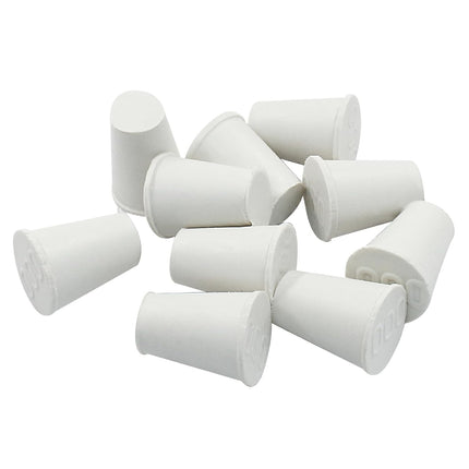 10 Pcs White Solid Rubber Stoppers 000# Tapered Lab Bungs Solid Rubber Stoppers Tapered Lab Seal Rubber Stoppers.