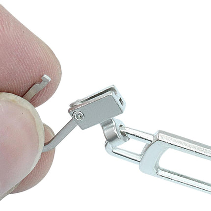 10 PCS Silver Luggage Zipper Pull Replacement, Detachable Metal Zipper Pull Tab Repair Kit for Clothing Jacket Coat Jeans Luggage Suitcase Purse Handbag.