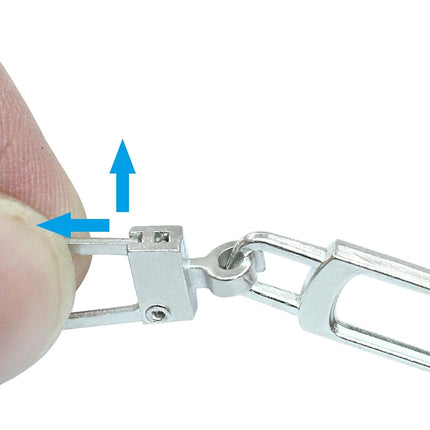 10 PCS Silver Luggage Zipper Pull Replacement, Detachable Metal Zipper Pull Tab Repair Kit for Clothing Jacket Coat Jeans Luggage Suitcase Purse Handbag.