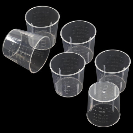 12 Pack 30ml/1.02oz Plastic Measuring Cups, Transparent Kitchen Cups Graduated Medicine Cups, Mini Clear Beakers for Baking Cooking Home Lab.