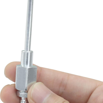 Grease Needle Nozzle, Nose Grease Dispenser Grease Gun Fittings and Gun Tips, Narrow Needle Greaser Adapter with 1/8 Inch NPT Threads for Hydraulic Systems/Mechanics (1 Pack).