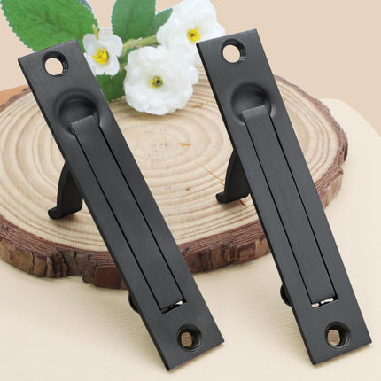 1 Pack Pocket Door Pull 304 Stainless Steel Pocket Door Edge Pull Hidden Door Finger Pull Modern Pocket Door Hardware, Matte Black.