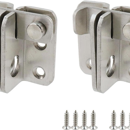 Door Lock Latch Sliding Door Lock Stainless Steel Gate Latches with Padlock Hole Flip Door Latch for Cabinet, Bathroom, Window, Garage Barn Door, Right Open -2pcs.