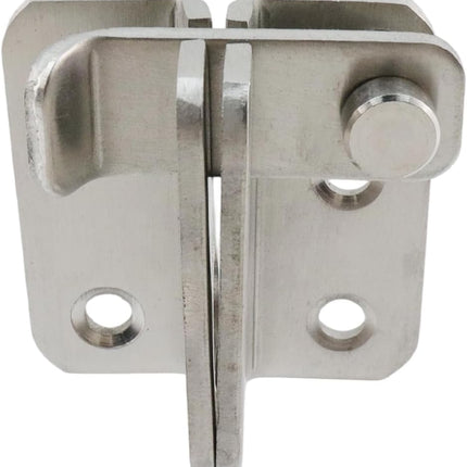 Door Lock Latch Sliding Door Lock Stainless Steel Gate Latches with Padlock Hole Flip Door Latch for Cabinet, Bathroom, Window, Garage Barn Door, Right Open -2pcs.