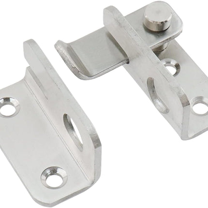 Door Lock Latch Sliding Door Lock Stainless Steel Gate Latches with Padlock Hole Flip Door Latch for Cabinet, Bathroom, Window, Garage Barn Door, Right Open -2pcs.