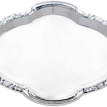 Efavormart 12 Pack - 4.5" Silver Oval Mini Candy Display Tray Favors - Baroque Design for Wedding, Bridal Shower, Baby shower, Birthday, Candy Jars Decorations.