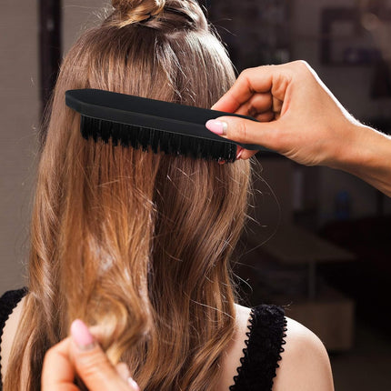 3 Pieces Hair Styling Comb Set for Women's Back Combing - Teasing/Fluffy Brush, Rat Tail Comb, and Triple Combing Comb (Black).