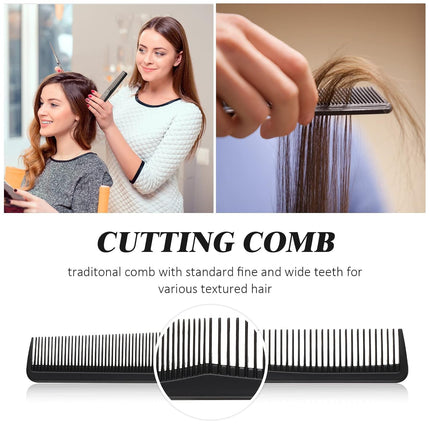 5 Pieces Hair Cutting Comb Set, Carbon Fiber Barber Comb Hair Styling Combs Fine Teeth Anti Static Heat Resistant Hairdressing Tapered Comb for Men Women.