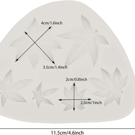 2 Pieces Weed Leaf Cake Fondant Mold Pot Leaves Silicone Mold for Weed Leaf Theme Cake Decoration, Chocolate Candy Polymer Clay Cookie Sugar Craft (Gray).