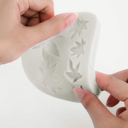 2 Pieces Weed Leaf Cake Fondant Mold Pot Leaves Silicone Mold for Weed Leaf Theme Cake Decoration, Chocolate Candy Polymer Clay Cookie Sugar Craft (Gray).
