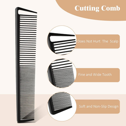 3 Pcs Rat Tail Parting Comb for Braids Carbon Fiber Stainless Steel Pintail Teasing Combs Heat Resistant with Wide Tooth for Men and Women, Hair Stylist, Salon Hairdressing Hair Care Tools.