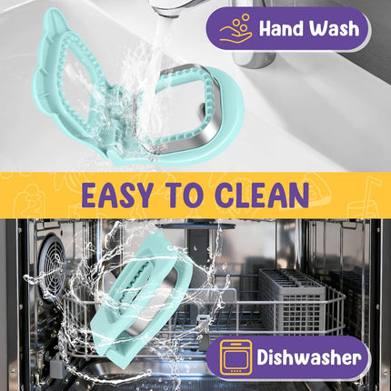 Uncrustable Sandwich Cutter Maker – Sandwich Sealer and Cutter for Lunchbox and Breakfast, Square Shape, Light Blue.