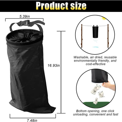 2PCS Car Trash Bag, Auto Portable Trash Can Universal Hanging Car Garbage Bag, Waterproof Garbage Can with Elastic Opening, Car Organizer Auto Accessories for Car, Home, Outdoor.