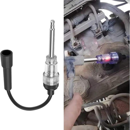 Inline Spark Plug Tester, Straight Boot Ignition Coil Tester Light, Car Small Engine Spark Tester, Armature Diagnostic Detector Tool for Car Lawnmower Internal External Engine (1 PC).