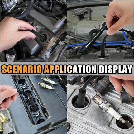 Inline Spark Plug Tester, Straight Boot Ignition Coil Tester Light, Car Small Engine Spark Tester, Armature Diagnostic Detector Tool for Car Lawnmower Internal External Engine (1 PC).
