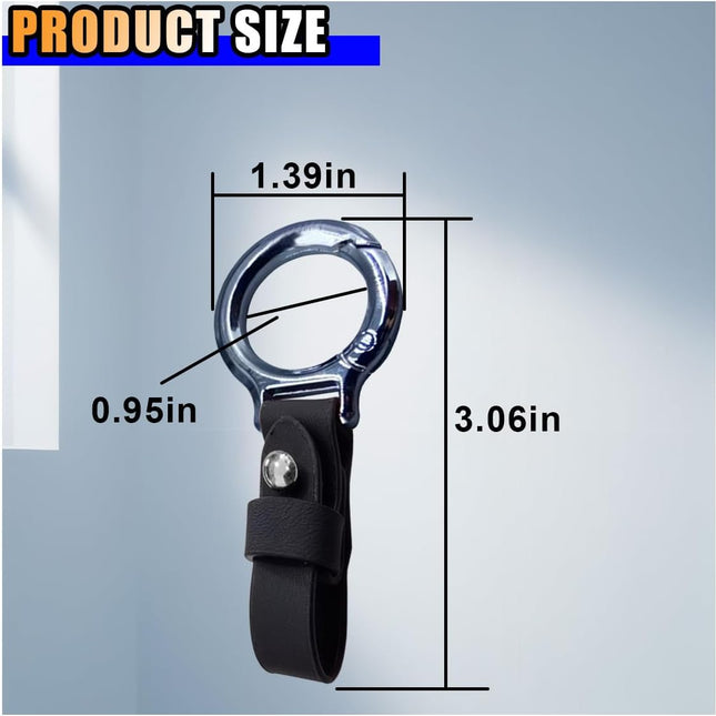 Carabiner Key Ring Clip, Car Fob Key Keychain Holder Car Keychain Clip for Men Women, Key Ring Belt Holder (Black).