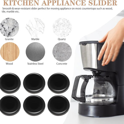 Appliance Sliders, 12PCS Kitchen Small Appliance Slider Self Adhesive Appliance Pads Countertop Accessories Kitchen Finds Gadgets for Air Fryer Mixer Coffee Maker.