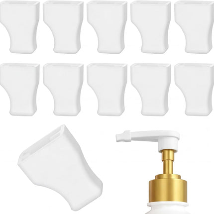 10 Pcs Coffee Syrup Pump Tip Covers, White Rubber Pourer Cap Fits for Syrup Pump, Pour Dispenser, Oil Liquor Bottle, Keep Sugar Condiments Olive Clean Preserved.
