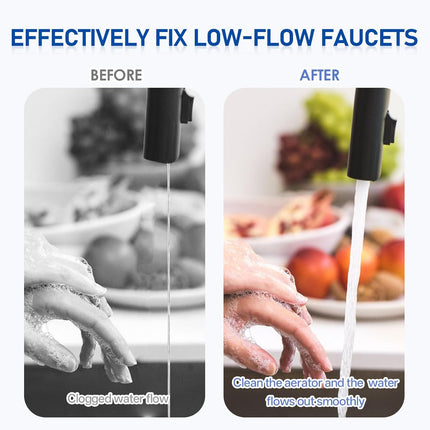 10 Pieces Faucet Aerator Removal Tool, Aerator Wrench Key Set Universal Sink Removal Wrench Tool with 5 Sizes M16.5, M21.5, M22.5, M24 for Bathroom Kitchen Faucet Maintenance.