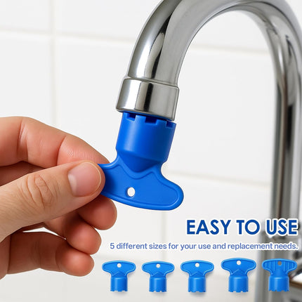 10 Pieces Faucet Aerator Removal Tool, Aerator Wrench Key Set Universal Sink Removal Wrench Tool with 5 Sizes M16.5, M21.5, M22.5, M24 for Bathroom Kitchen Faucet Maintenance.