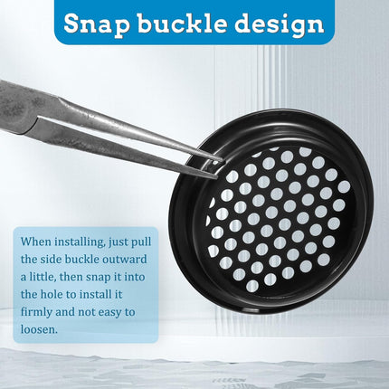 Soffit Vents Round Vent Cover, 6 Pcs 53mm/ 2inch Air Vents Stainless Steel Black Soffit Louver Vent Mesh Hole for Kitchen Bathroom Wardrobe Cabinet.
