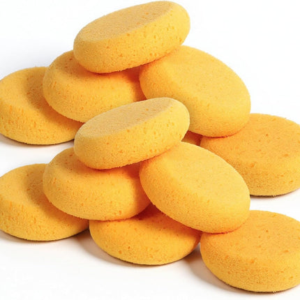Paint Sponge, 12 Pcs Orange Round Painting Sponges 3 Inch Artist Pottery Sponge Applicator Watercolor Sponges for Face Painting Pottery Art Crafts Ceramics.