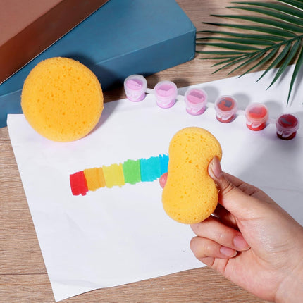 Paint Sponge, 12 Pcs Orange Round Painting Sponges 3 Inch Artist Pottery Sponge Applicator Watercolor Sponges for Face Painting Pottery Art Crafts Ceramics.