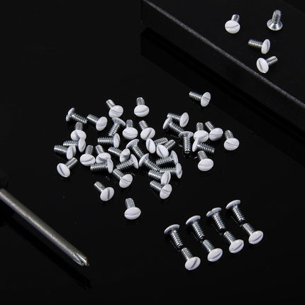 Wall Plate Screws, 100 Pcs 9 mm Long 6-32 Thread Outlet Cover Screws White Replacement Switch Plate Screw Electrical Screw.