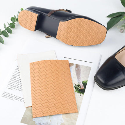 4 Pcs Non-Slip Shoe Sole Pads Shoe Bottom Grip Pads 5.9 x 3.9 Inch Self Adhesive Shoe Sole Protectors Shoe Pads Sole Shoe Bottom Protector for Women (Nude).