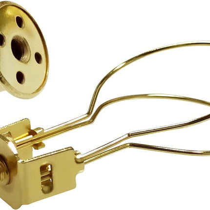Lamp Holder for Clip-on Light Bulbs with Levellers, Include Finial - DIY Adapter for Shades (1 Pc, Gold).