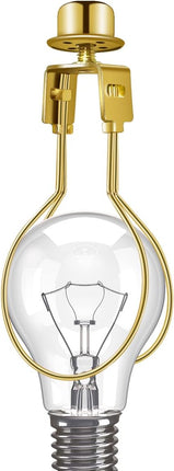 Lamp Holder for Clip-on Light Bulbs with Levellers, Include Finial - DIY Adapter for Shades (1 Pc, Gold).