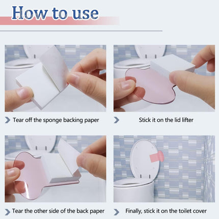 6 Pcs 3 Colors Toilet Cover Lifter Handle Seat Holder Lift Tools Avoid Touching Lift Tools Seat Cover Lifter Bathroom Accessories for Office, School, Home, Hotel (Red, White, Green).