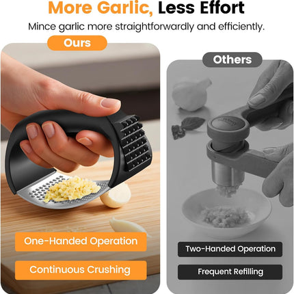 Garlic Press,Stainless Steel Garlic Mincer Crusher,Easy to Use and Clean,Ergonomic Handle,Easy Kitchen Gadget for Effortless Smashing,Kitchen Essentials,Home and Kitchen Utensils Accessories,Cooking.