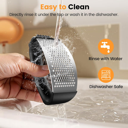 Garlic Press,Stainless Steel Garlic Mincer Crusher,Easy to Use and Clean,Ergonomic Handle,Easy Kitchen Gadget for Effortless Smashing,Kitchen Essentials,Home and Kitchen Utensils Accessories,Cooking.